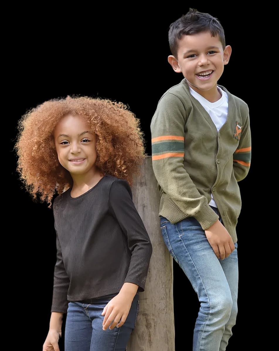 Algemeen - kinderen bij paal - uitsnede